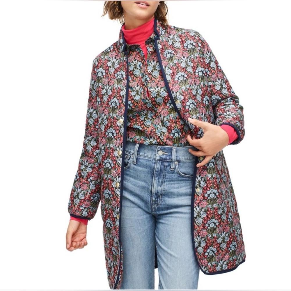 J. Crew Liberty Quilted Floral Jacket